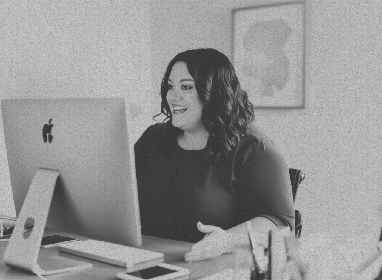 Lauren Diana at her desk